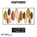Decoratiune de perete, Bilgen -5, Metal, Grosime: 0,6 mm, Multicolor
