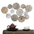 Decoratiune de perete, Saye 5, Metal, Dimensiune: 84 x 10 x 63 cm, Multicolor