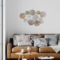 Decoratiune de perete, Saye 5, Metal, Dimensiune: 84 x 10 x 63 cm, Multicolor