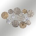 Decoratiune de perete, Saye 5, Metal, Dimensiune: 84 x 10 x 63 cm, Multicolor