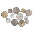 Decoratiune de perete, Saye 5, Metal, Dimensiune: 84 x 10 x 63 cm, Multicolor