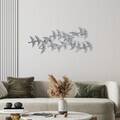 Decoratiune de perete, Sahika 2, Metal, Dimensiuni: 112 x 11 x 50 cm, Multicolor