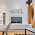 Decoratiune de perete, Sahika 2, Metal, Dimensiuni: 112 x 11 x 50 cm, Multicolor