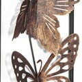 Decoratiune de perete, Mariposa, Metal, Grosime: 0,6 mm, Multicolor