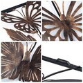 Decoratiune de perete, Mariposa, Metal, Grosime: 0,6 mm, Multicolor