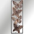 Decoratiune de perete, Mariposa, Metal, Grosime: 0,6 mm, Multicolor