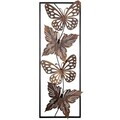 Decoratiune de perete, Mariposa, Metal, Grosime: 0,6 mm, Multicolor