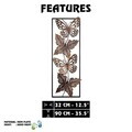 Decoratiune de perete, Mariposa, Metal, Grosime: 0,6 mm, Multicolor
