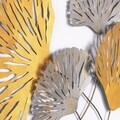 Decoratiune de perete, Ginkgo, Metal, Dimensiuni: 75 x 4 x 100 cm, Multicolor