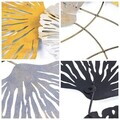 Decoratiune de perete, Ginkgo, Metal, Dimensiuni: 75 x 4 x 100 cm, Multicolor