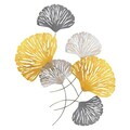 Decoratiune de perete, Ginkgo, Metal, Dimensiuni: 75 x 4 x 100 cm, Multicolor