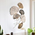 Decoratiune de perete, Ginkgo, Metal, Dimensiuni: 75 x 4 x 100 cm, Multicolor