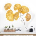 Decoratiune de perete, Ginkgo, Metal, Dimensiuni: 75 x 4 x 100 cm, Multicolor