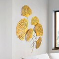 Decoratiune de perete, Ginkgo, Metal, Dimensiuni: 75 x 4 x 100 cm, Multicolor