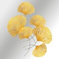 Decoratiune de perete, Ginkgo, Metal, Dimensiuni: 75 x 4 x 100 cm, Multicolor