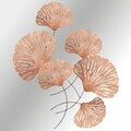 Decoratiune de perete, Ginkgo, Metal, Dimensiuni: 75 x 4 x 100 cm, Multicolor
