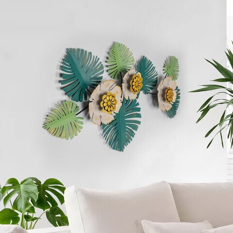 Decoratiune de perete, Sueno, Metal, Dimensiuni: 80 x 6 x 55 cm, Multicolor