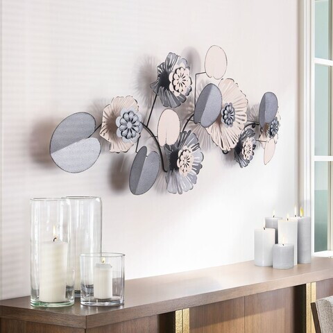 Decoratiune de perete, Belleza, Metal, Dimensiuni: 111 x 9 x 47 cm, Multicolor