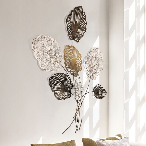 Decoratiune de perete, Nino, Metal, Dimensiuni: 75 x 2 x 110 cm, Multicolor