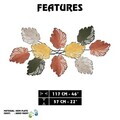 Decoratiune de perete, Casado, Metal, Dimensiuni: 117 x 2 x 57 cm, Multicolor