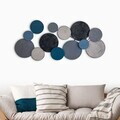 Decoratiune de perete, Wise, Metal, Dimensiuni: 100 x 8 x 50 cm, Multicolor