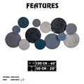 Decoratiune de perete, Wise, Metal, Dimensiuni: 100 x 8 x 50 cm, Multicolor
