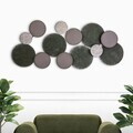 Decoratiune de perete, Wise, Metal, Dimensiuni: 100 x 8 x 50 cm, Multicolor