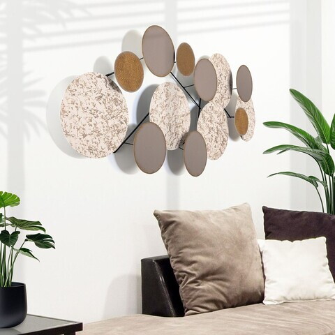Decoratiune de perete, Wise, Metal, Dimensiuni: 100 x 8 x 50 cm, Multicolor