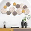 Decoratiune de perete, Wise, Metal, Dimensiuni: 100 x 8 x 50 cm, Multicolor