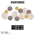 Decoratiune de perete, Wise, Metal, Dimensiuni: 100 x 8 x 50 cm, Multicolor