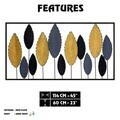 Decoratiune de perete, Bilgen, Metal, Grosime: 0,6 mm, Multicolor