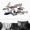 Decoratiune de perete, Oceano, Metal, Dimensiuni: 105 x 4 x 60 cm, Multicolor