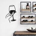 Decoratiune de perete, Bello, Metal, Grosime: 1,2 mm, Negru