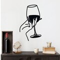 Decoratiune de perete, Bello, Metal, Grosime: 1,2 mm, Negru