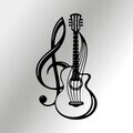 Decoratiune de perete, Passione, Metal, Grosime: 1,2 mm, Negru