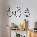 Decoratiune de perete, Delizioso, Metal, Grosime: 1,2 mm, Negru
