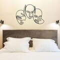 Decoratiune de perete, Fiducia -1, Metal, Grosime: 1,2 mm, Negru