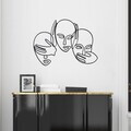 Decoratiune de perete, Fiducia -1, Metal, Grosime: 1,2 mm, Negru