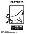 Decoratiune de perete, Cat, Metal, Grosime: 1,2 mm, Negru