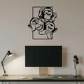 Decoratiune de perete, Fiducia -2, Metal, Grosime: 1,2 mm, Negru
