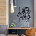 Decoratiune de perete, Fiducia -2, Metal, Grosime: 1,2 mm, Negru