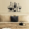 Decoratiune de perete, Vita, Metal, Grosime: 1,2 mm, Negru