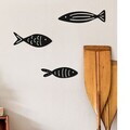 Set de accesorii decorative de perete din metal, Tesoro, Metal, Grosime: 1,2 mm, Negru