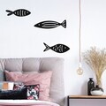 Set de accesorii decorative de perete din metal, Tesoro, Metal, Grosime: 1,2 mm, Negru