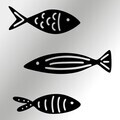 Set de accesorii decorative de perete din metal, Tesoro, Metal, Grosime: 1,2 mm, Negru