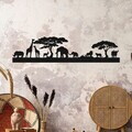Decoratiune de perete, Bosco, Metal, Grosime: 1,2 mm, Negru
