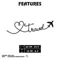 Decoratiune de perete, Travel, Metal, Grosime: 1,2 mm, Negru