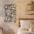 Decoratiune de perete, Miedo, Metal, Grosime: 1,2 mm, Negru