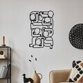 Decoratiune de perete, Miedo, Metal, Grosime: 1,2 mm, Negru