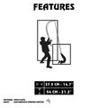 Decoratiune de perete, Pescador, Metal, Grosime: 1,2 mm, Negru
